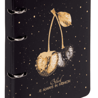 Тетрадь на кольцах А5 160х212мм, 120л, картон, фольга, клетка, BRAUBERG, Black&Gold, 404735
