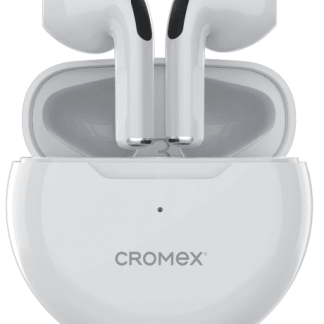Наушники беспроводные TWS вкладыши с микрофоном, CROMEX EP-T28W, bluetooth 5.4, белые, 514121