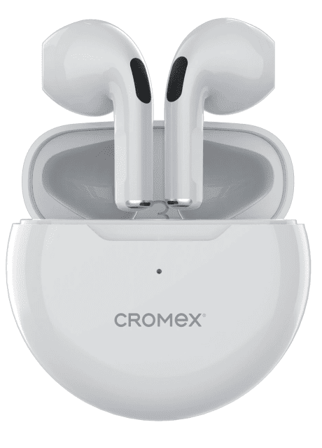 Наушники беспроводные TWS вкладыши с микрофоном, CROMEX EP-T28W, bluetooth 5.4, белые, 514121