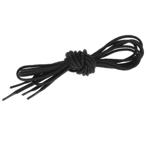 Шнурки для обуви 75см круглые средние с пропиткой черные арт.91869321