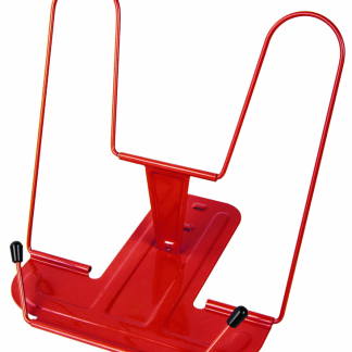 Подставка для книг и учебников BRAUBERG LINE+, металлическая, красная, европодвес, 238070