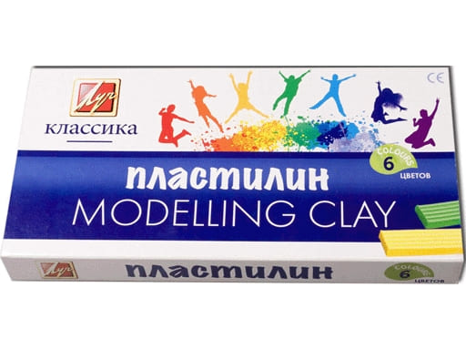 Пластилин 06цв, ЛУЧ "Классика" 120гр, со стеком 12С 878-08