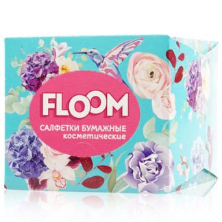 Косметические бумажные салфетки Floom " Bird " 2х-слойные в кубе 50шт