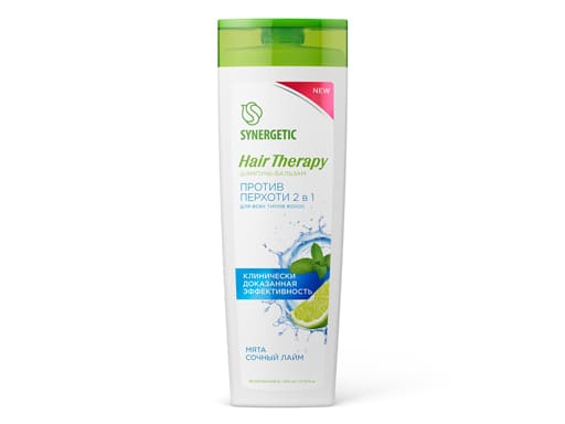 Шампунь-бальзам SYNERGETIC Против перхоти 2 в 1 HAIR THERAPY, 400мл