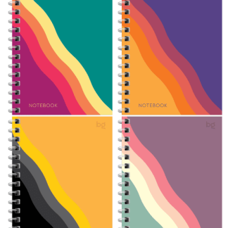 Записная книжка А6 120л. на гребне BG "Bright wave"