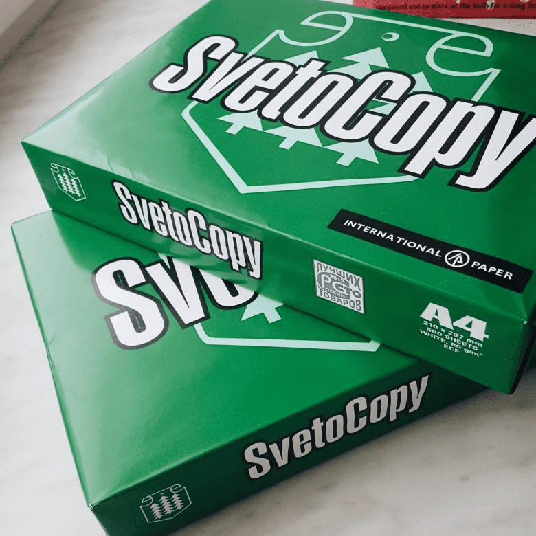 Бумага офисная А4, 80г/м2, 500л, марка С, SVETOCOPY CLASSIC, Россия, 146%(CIE)