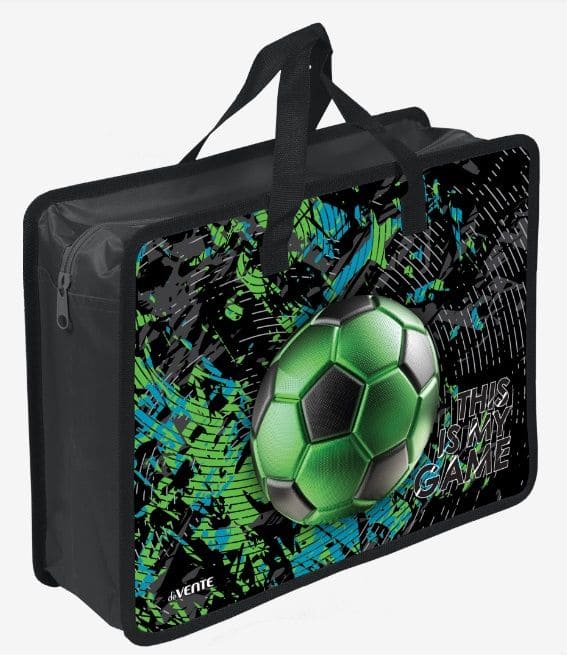 Папка дет. с ручками «deVENTE. Football» 8054351 33,5x26x10 см, пластиковая с текстильным расширен