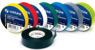 Safeline изолента ПВХ 15/10, 150мкм, цвет в ассортименте