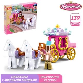 Конструктор Розовая мечта "Королевская карета", 139 деталей 6958162